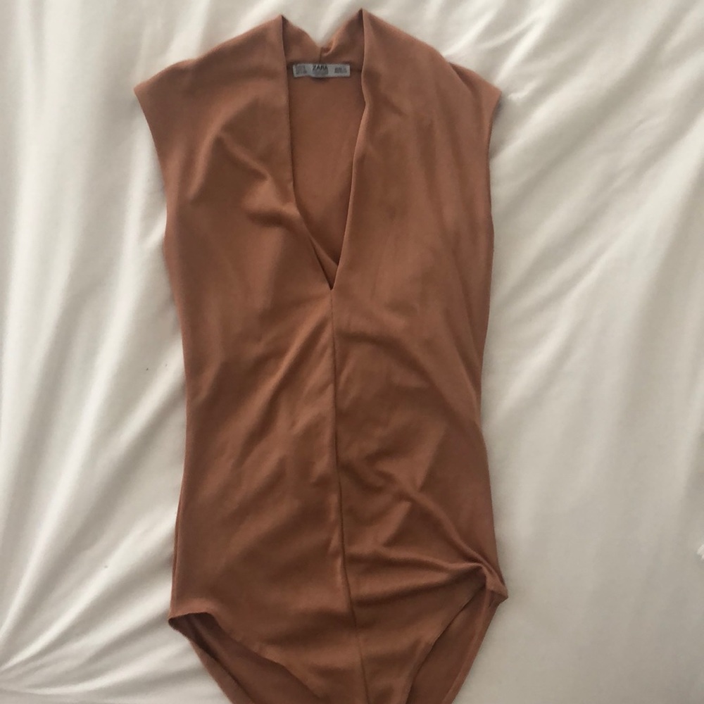 Tan Zara bodysuit